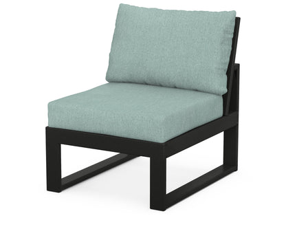 Unbranded Modular Armless Chair in Black / Glacier Spa