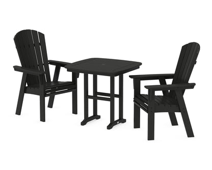 POLYWOOD® Nautical Adirondack 3-Piece Dining Set in Black