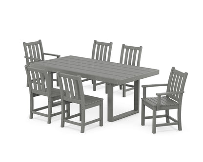 POLYWOOD® Traditional Garden 7-Piece Dining Set in Slate Grey