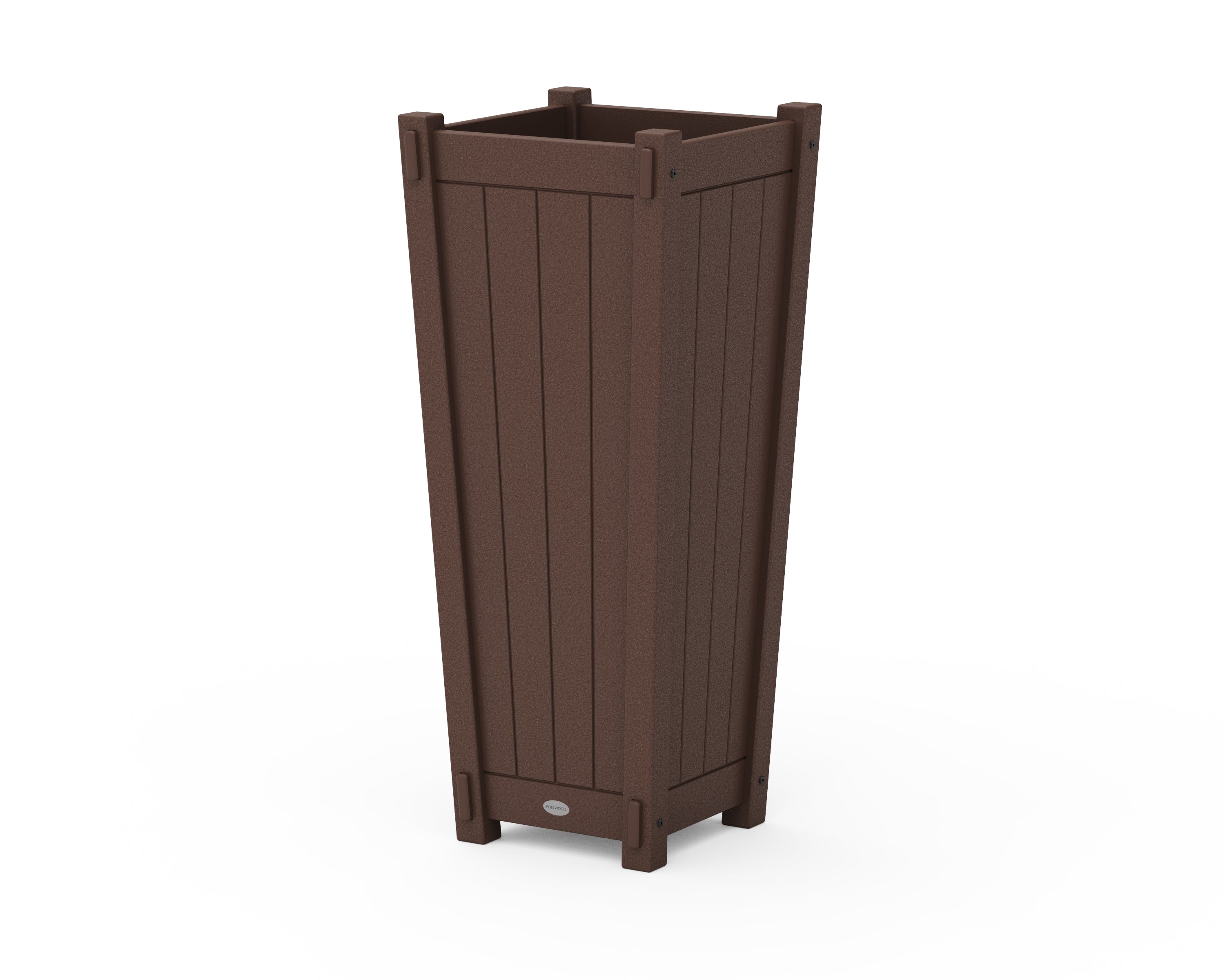 POLYWOOD® Vineyard Tapered Square Tall Planter Box in Mahogany