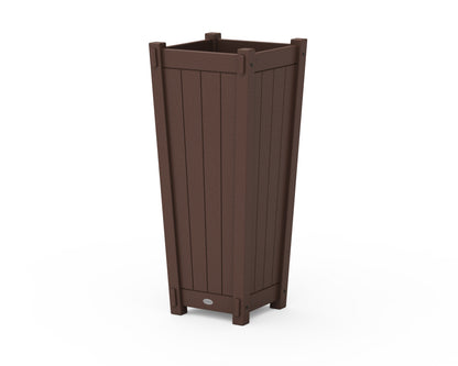POLYWOOD® Vineyard Tapered Square Tall Planter Box in Mahogany