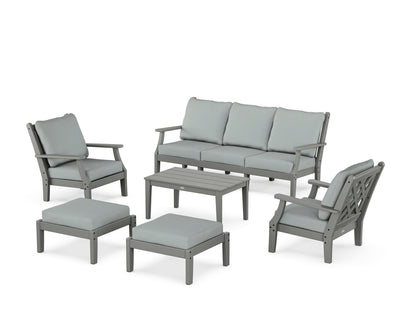 Country Living Wovendale 6-Piece Lounge Sofa Set in Slate Grey / Spa