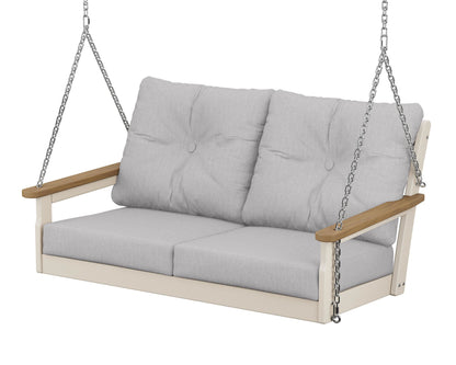 POLYWOOD® Vineyard Deep Seating Swing in Sand / Natural / Granite