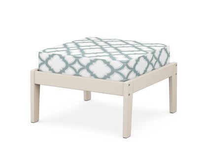 Unbranded Deep Seating Ottoman in Sand / Trellis Glacier Spa