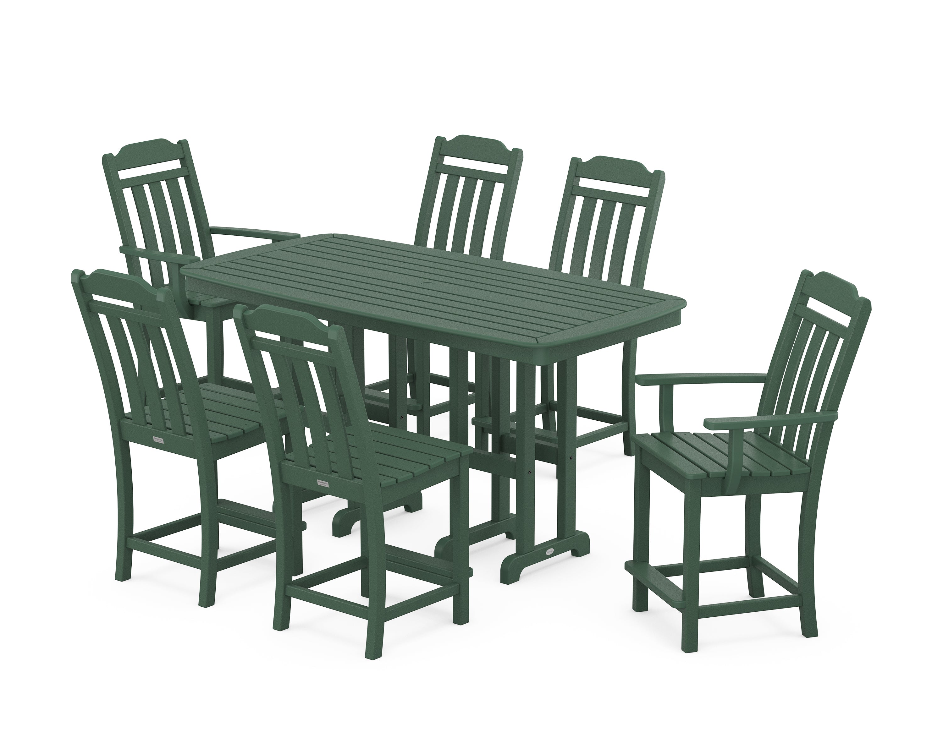 Country Living Cottage 7-Piece Counter Set in Green