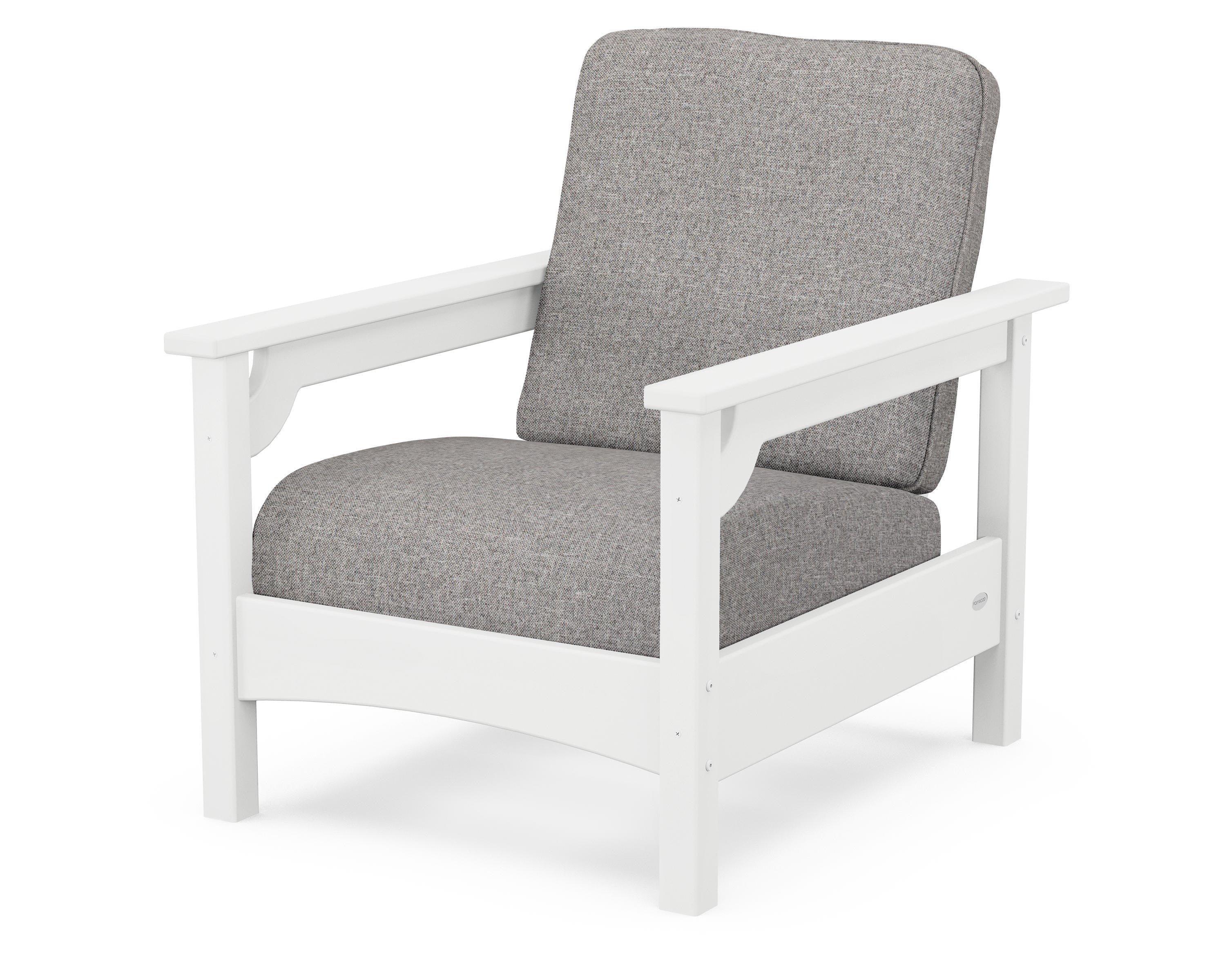 POLYWOOD® Club Chair in White / Grey Mist