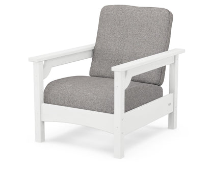 POLYWOOD® Club Chair in White / Grey Mist