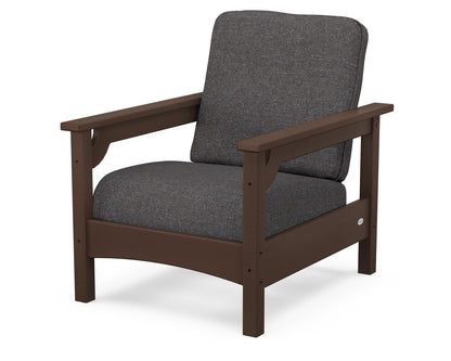 POLYWOOD® Club Chair in Mahogany / Ash Charcoal