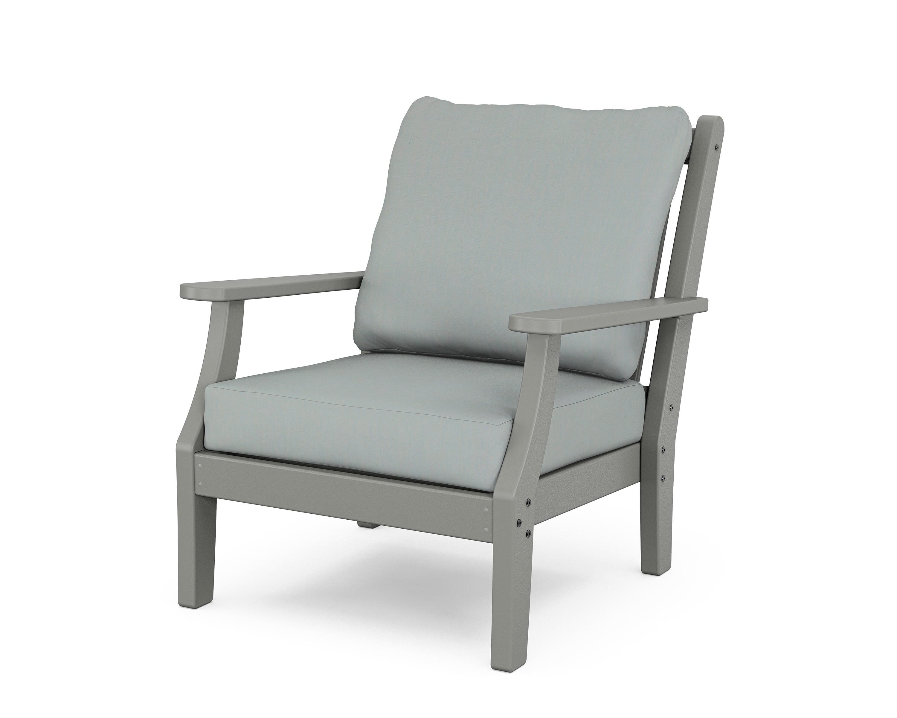 Country Living Wovendale Deep Seating Chair in Slate Grey / Spa