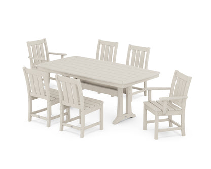 POLYWOOD® Oxford 7-Piece Dining Set with Trestle Legs in Sand