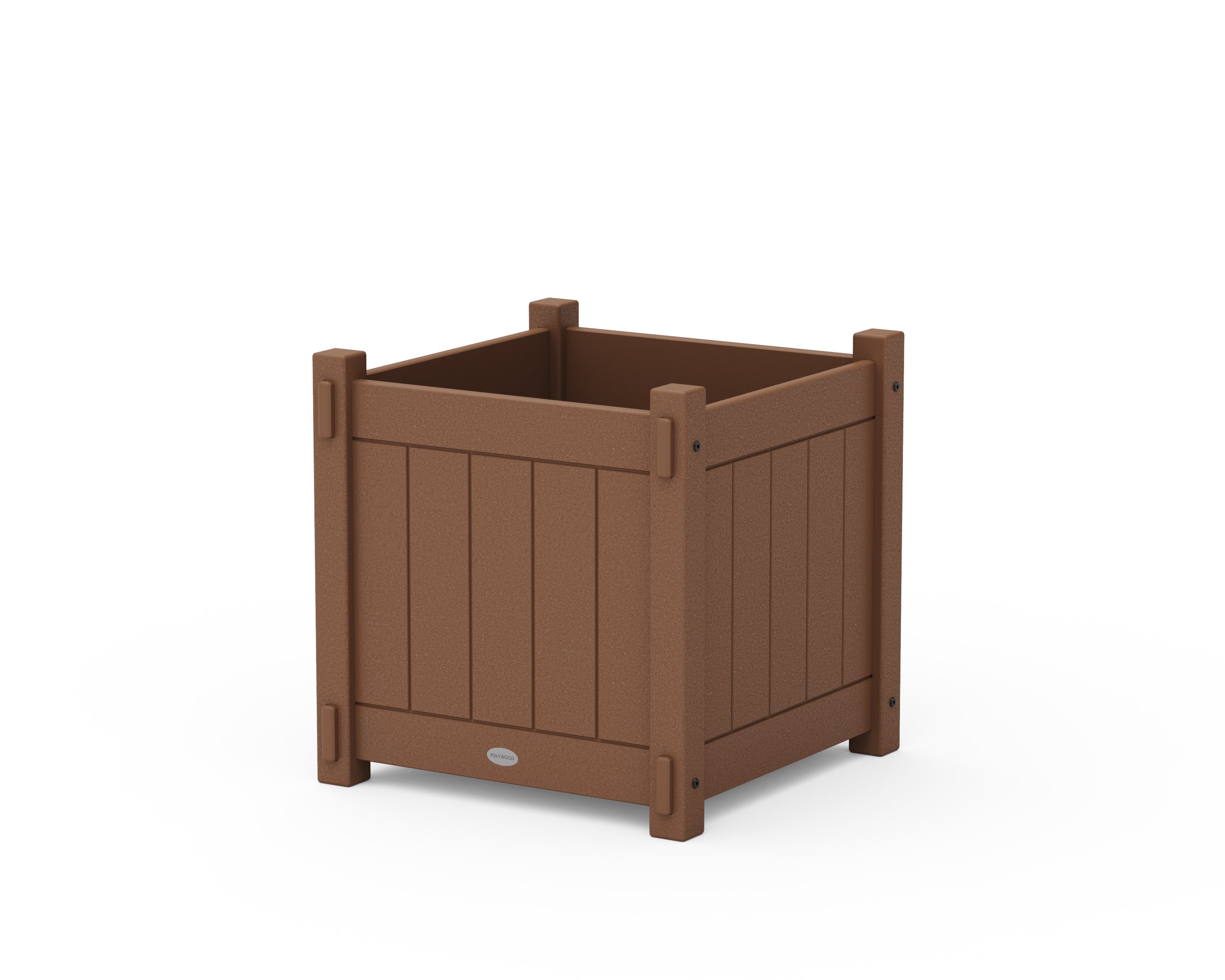 POLYWOOD® Vineyard Large Square Planter Box in Teak