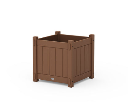 POLYWOOD® Vineyard Large Square Planter Box in Teak