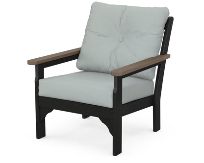 POLYWOOD® Vineyard Deep Seating Chair in White / Kona / Spa