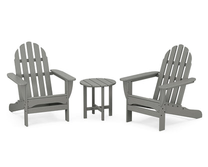POLYWOOD® Classic Adirondack 3-Piece Set in Slate Grey