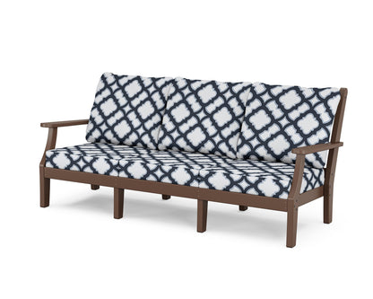 Country Living Wovendale Deep Seating Sofa in Mahogany / Trellis Marine Indigo