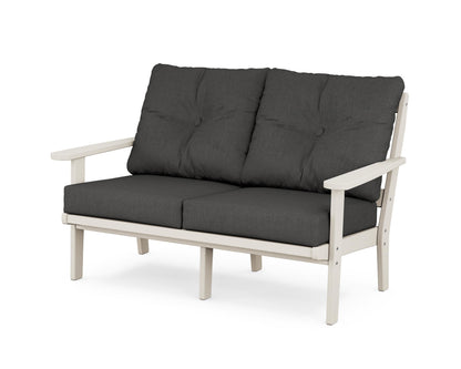 POLYWOOD® Mission Deep Seating Loveseat in Sand / Spectrum Carbon