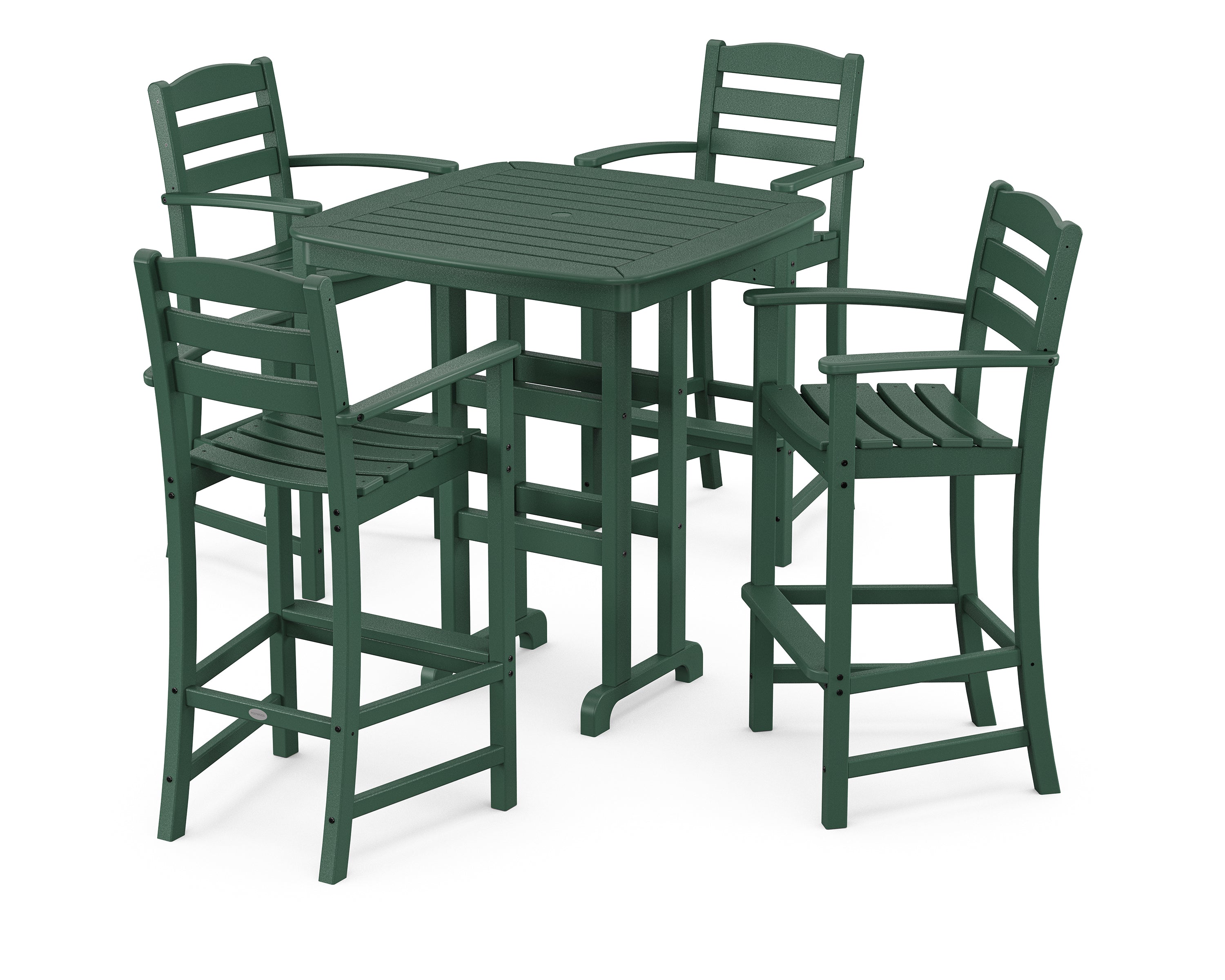 POLYWOOD® La Casa Café 5-Piece Bar Set in Green