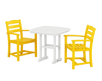 POLYWOOD® La Casa Café 3-Piece Dining Set in Lemon / White