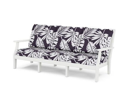 Country Living Wovendale Deep Seating Sofa in White / Leaf Navy