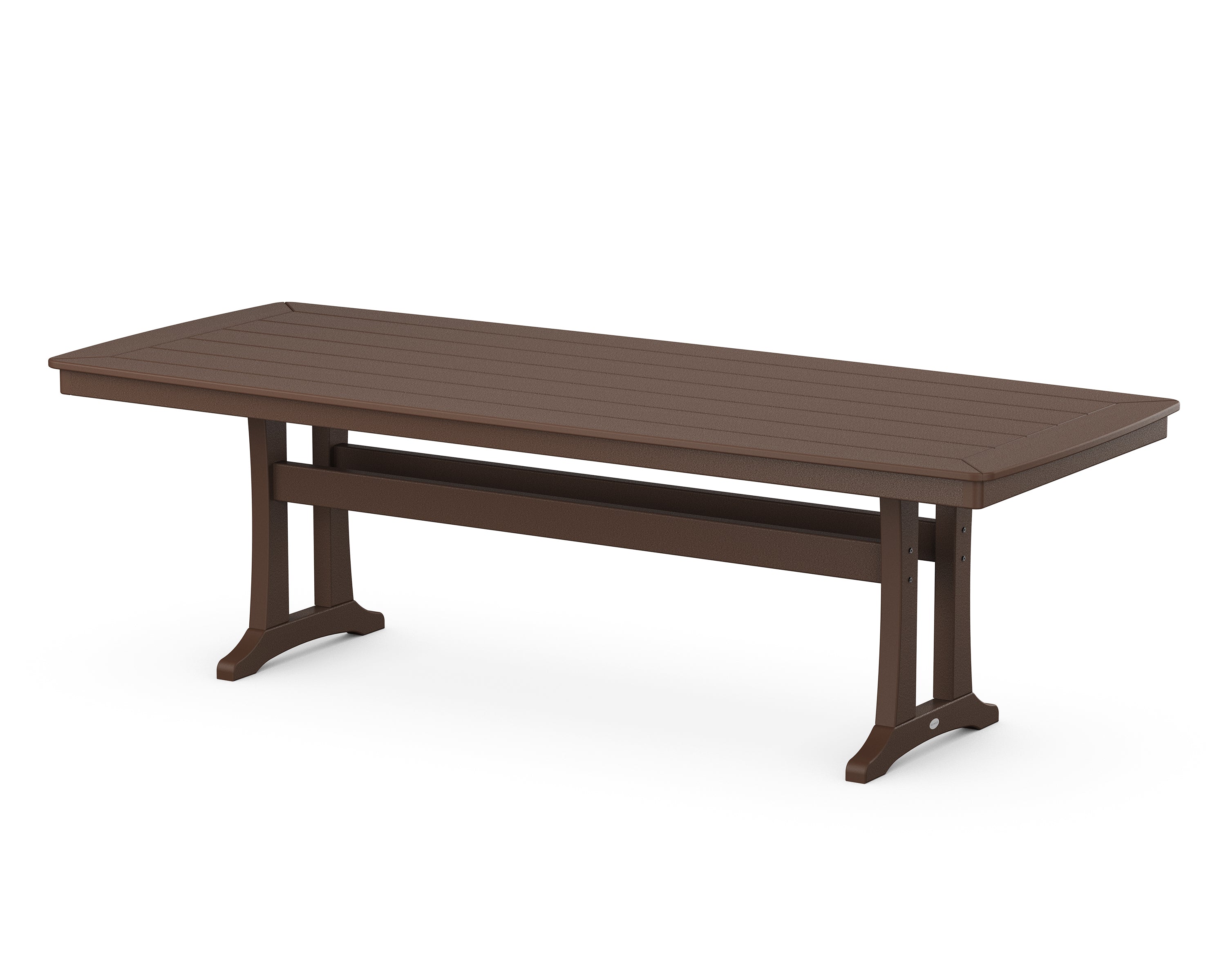 POLYWOOD® Nautical Trestle 39" x 97" Dining Table in Mahogany