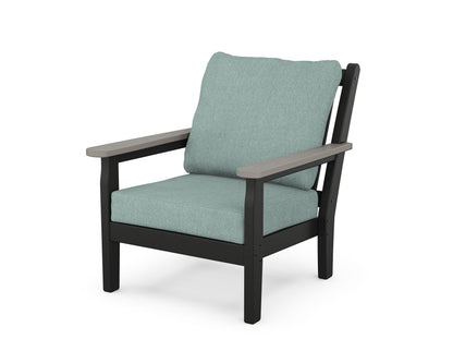 POLYWOOD® Chippendale Deep Seating Chair in Black / Driftwood / Glacier Spa