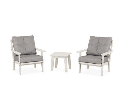 POLYWOOD® Mission 3-Piece Deep Seating Set in Sand / Grey Mist