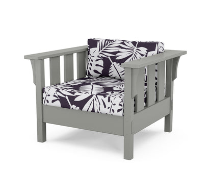 Martha Stewart by POLYWOOD® Acadia Deep Seating Chair in Slate Grey / Leaf Navy