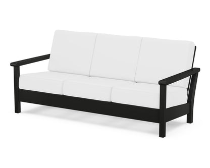 POLYWOOD® Harbour Deep Seating Sofa in Black / Natural