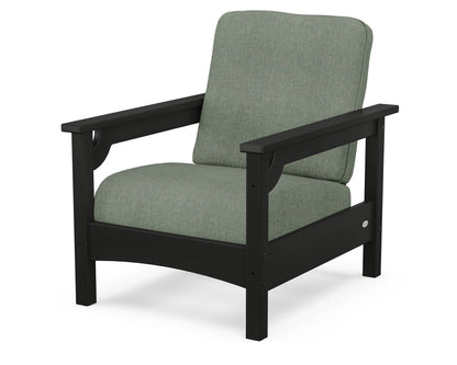 POLYWOOD® Club Chair in Black / Cast Sage