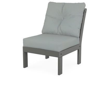 POLYWOOD® Vineyard Modular Armless Chair in Slate Grey / Spa