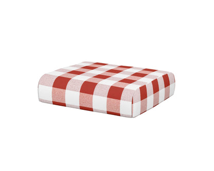POLYWOOD® Club Ottoman Cushion in Buffalo Plaid Crimson