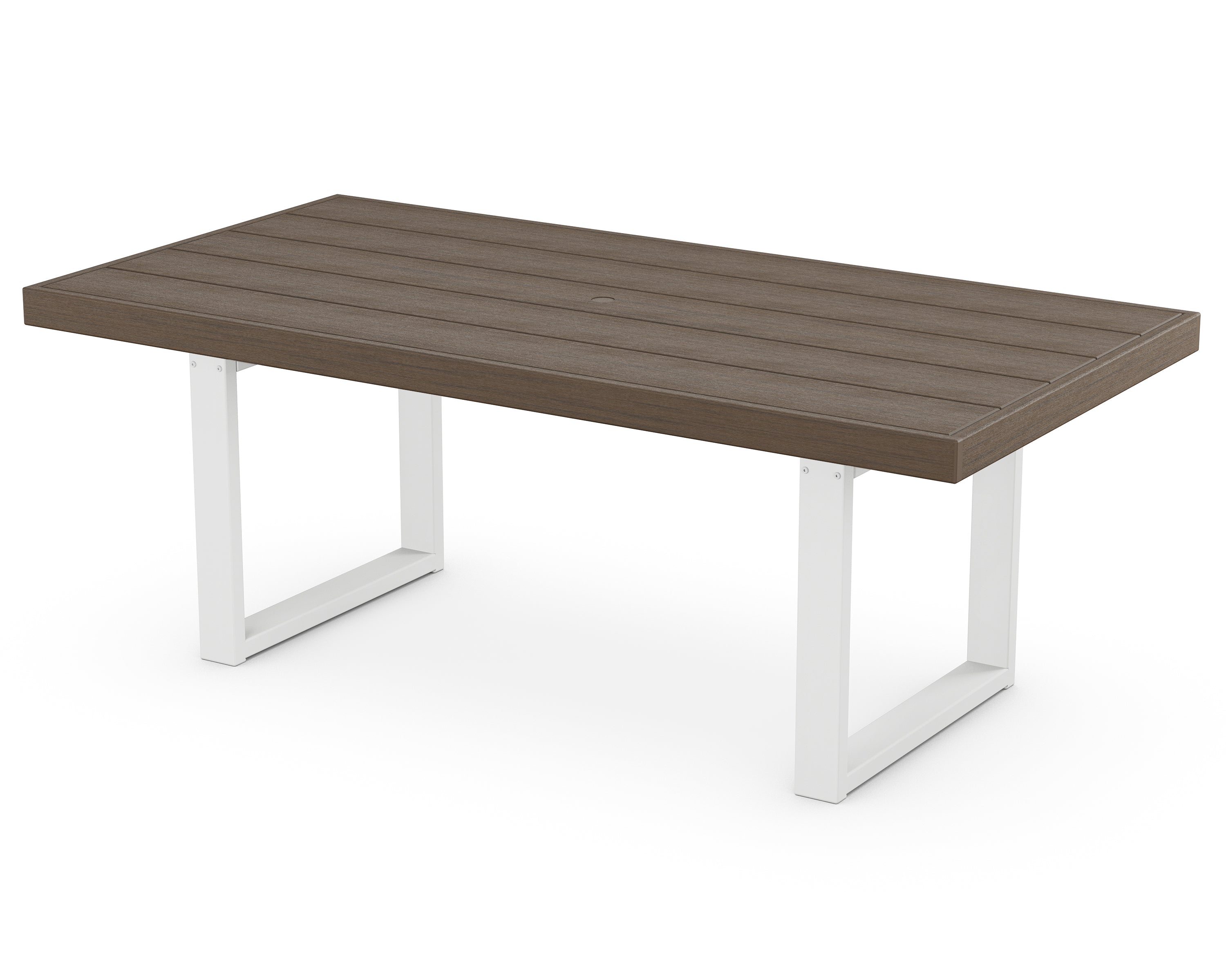 POLYWOOD® EDGE 40" x 78" Dining Table in White / Kona