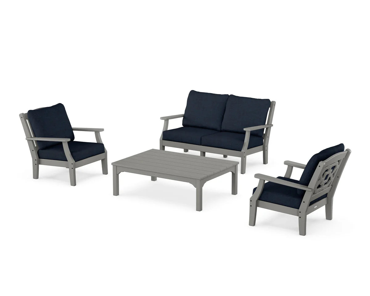 Chinoiserie 4-Piece Deep Seating Set with Loveseat