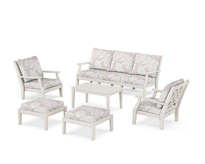 Country Living Wovendale 6-Piece Lounge Sofa Set in Sand / Leaf Dune Burlap