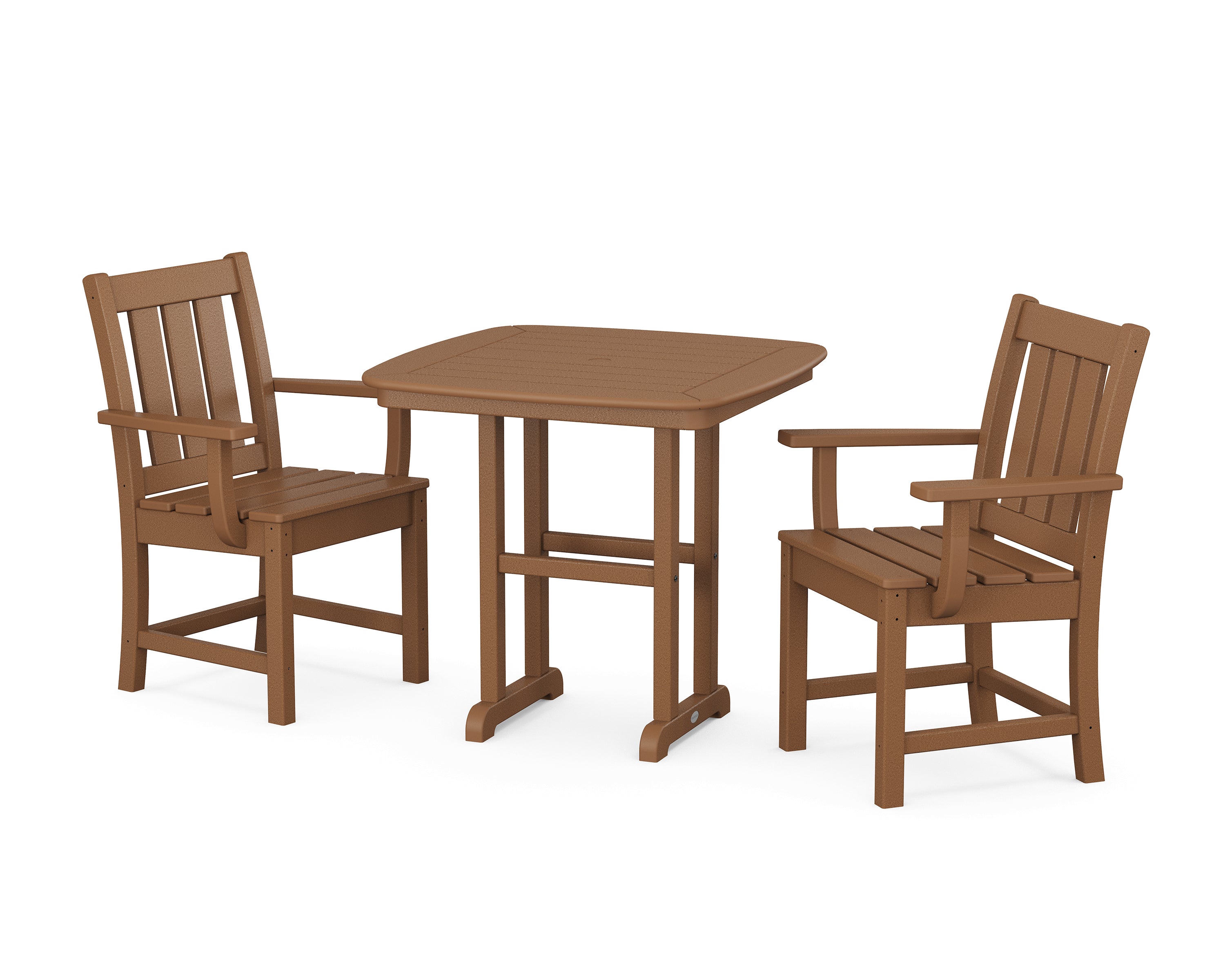 POLYWOOD® Oxford 3-Piece Dining Set in Teak