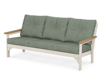 POLYWOOD® Vineyard Deep Seating Sofa in Sand / Natural / Cast Sage