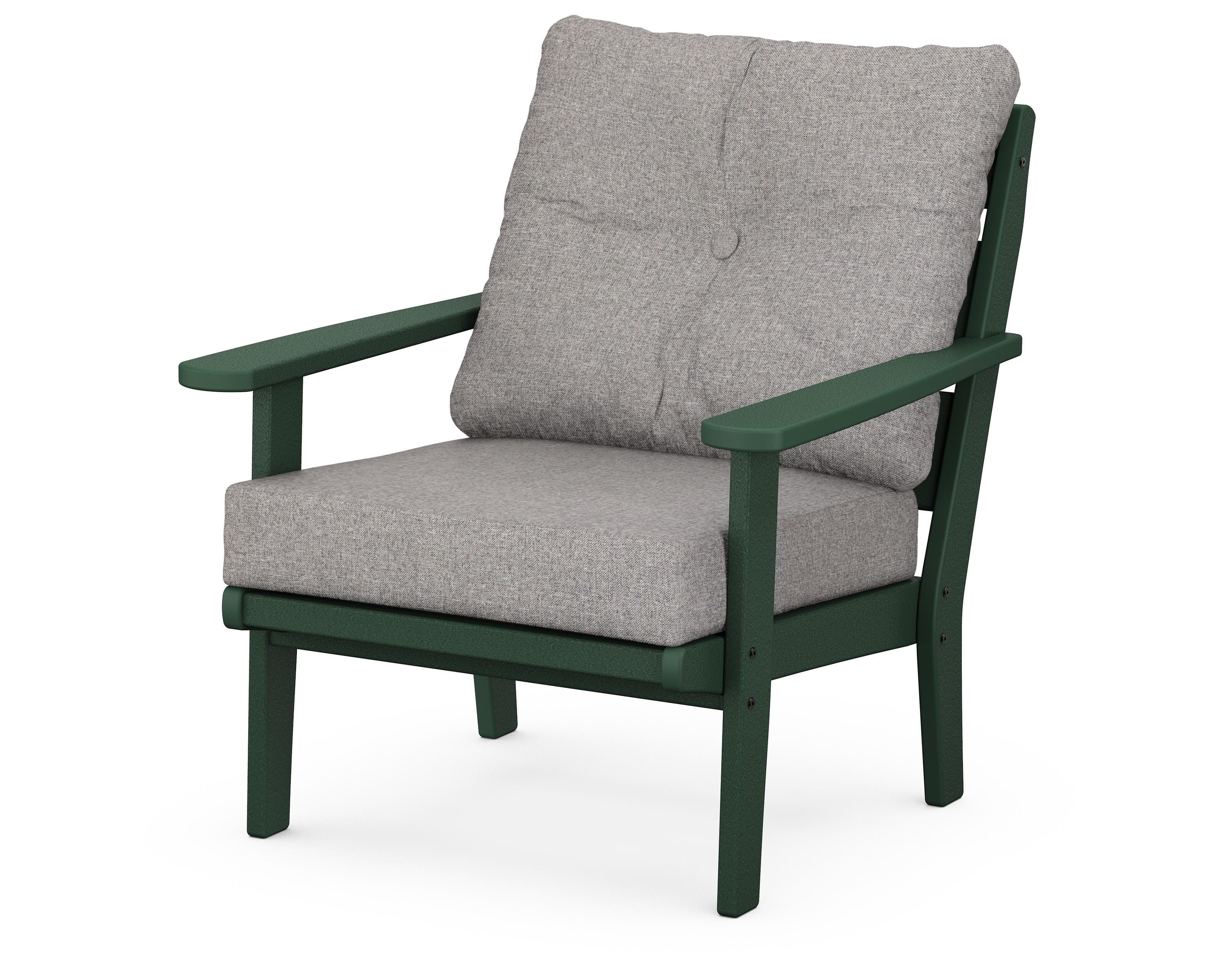 POLYWOOD® Lakeside Deep Seating Chair in Green / Grey Mist