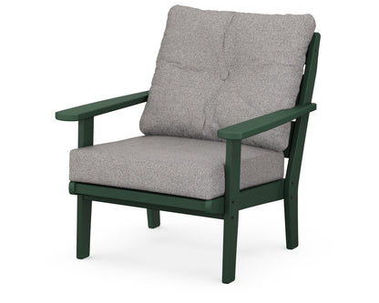 POLYWOOD® Lakeside Deep Seating Chair in Green / Grey Mist