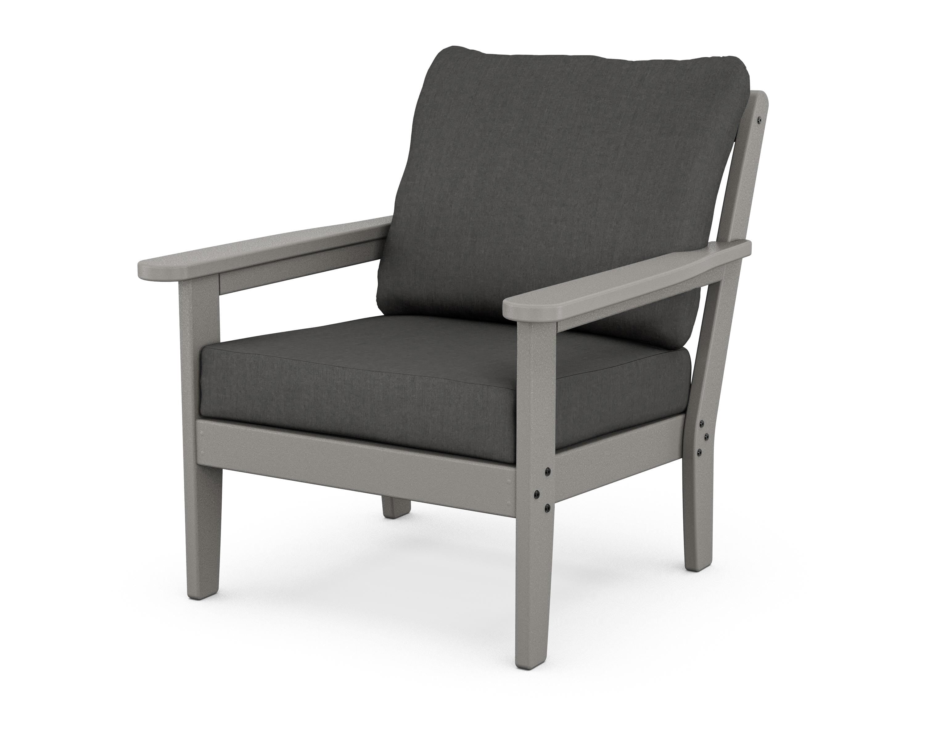 Country Living Cottage Deep Seating Chair in Slate Grey / Spectrum Carbon