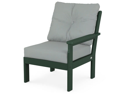 POLYWOOD® Vineyard Modular Right Arm Chair in Green / Spa
