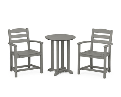 POLYWOOD® La Casa Café 3-Piece Round Bistro Dining Set in Slate Grey