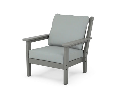 POLYWOOD® Chippendale Deep Seating Chair in Slate Grey / Spa