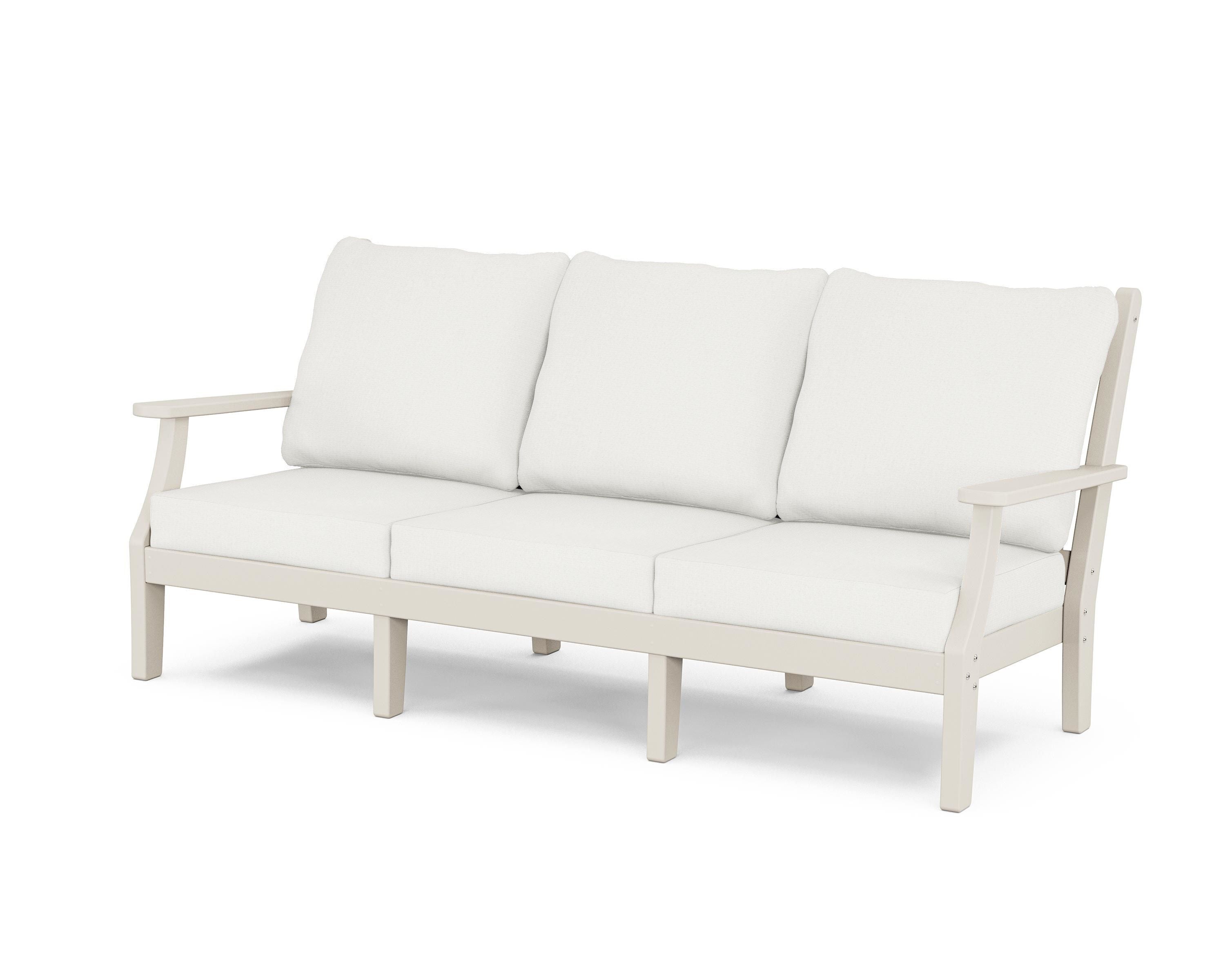 Country Living Wovendale Deep Seating Sofa in Sand / Natural Linen