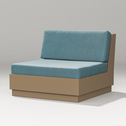 PW Designer Series Elevate Modular Armless Chair in Vintage Sahara / Ocean Teal