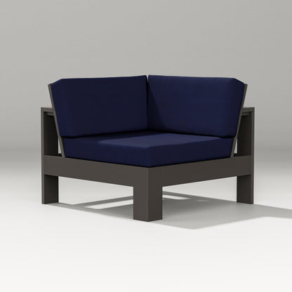 PW Designer Series Latitude Modular Corner Chair in Vintage Coffee / Navy