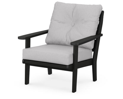 POLYWOOD® Lakeside Deep Seating Chair in Black / Granite