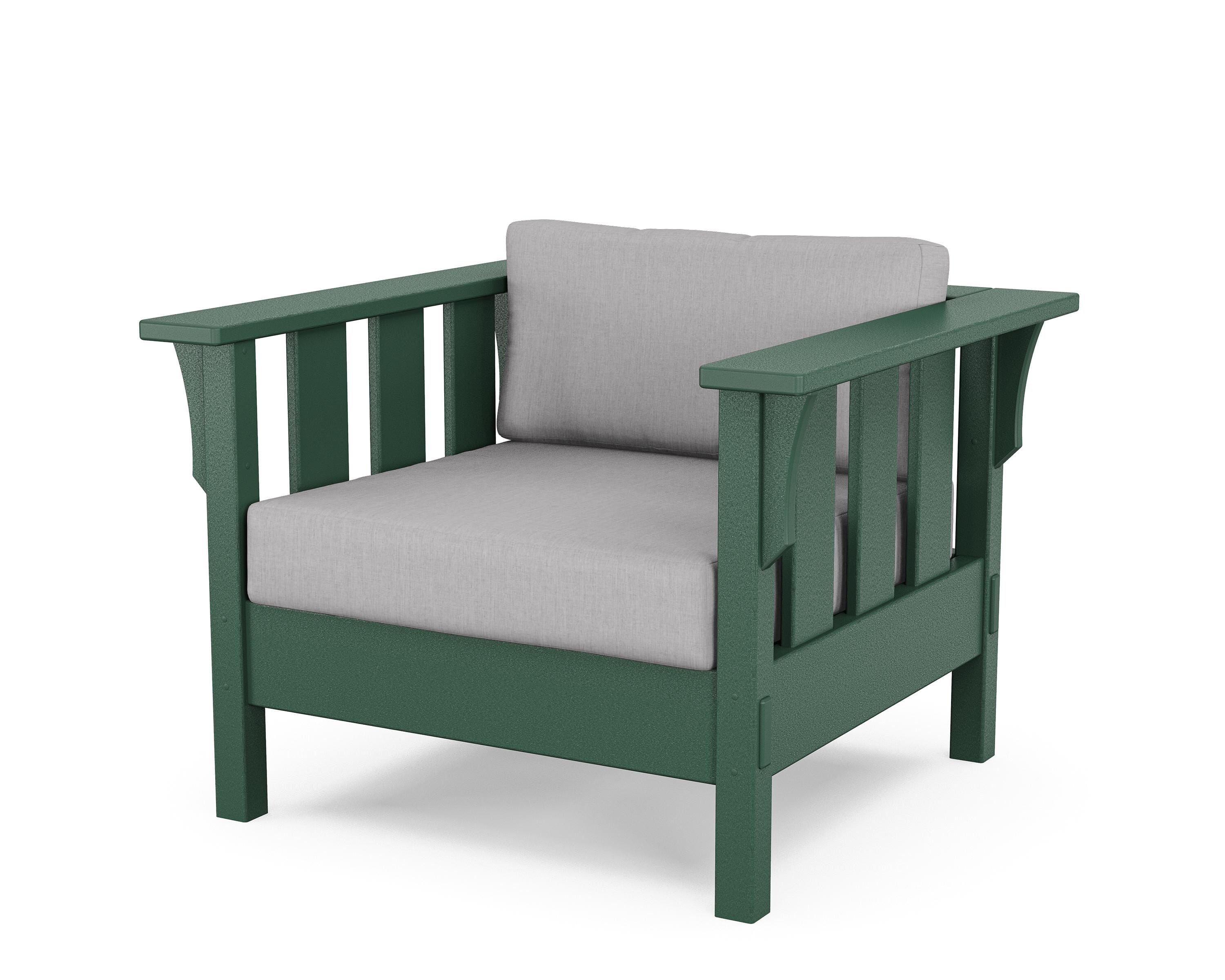 Martha Stewart by POLYWOOD® Acadia Deep Seating Chair in Green / Granite