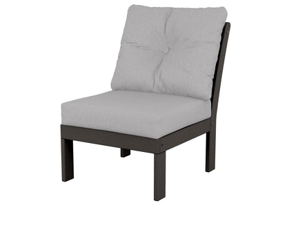 POLYWOOD® Vineyard Modular Armless Chair in Vintage Coffee / Granite