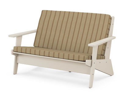 POLYWOOD® Riviera Modern Lounge Loveseat in Sand / Unwind Driftwood