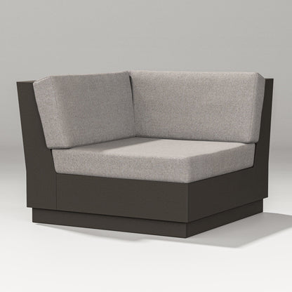 PW Designer Series Elevate Modular Corner Chair in Vintage Coffee / Weathered Tweed